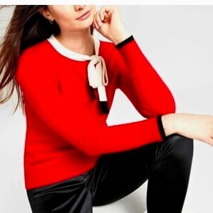 ❤️💗❤️CHARTER CLUB 100% CASHMERE Red Sweater XL FREE CRYSTAL ❤️ BROOCH